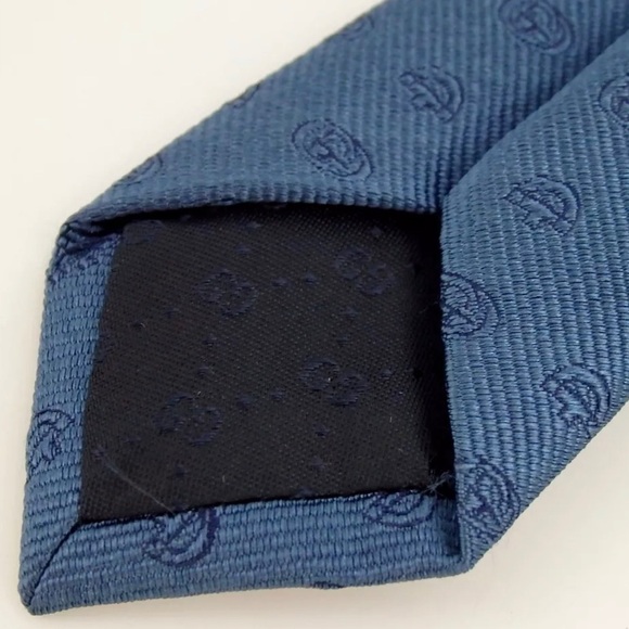 GUCCI Interlocking GG Horsebit Silk Tie ๐ฅ๐ - Picture 15 of 17
